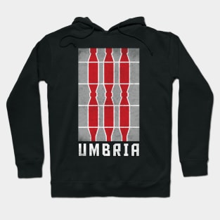 Umbria Italia / Italy Faded Vintage Look Design Hoodie